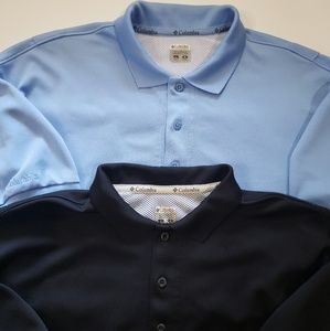 Lot of 2 Mens L Polo Shirt Columbia PFG